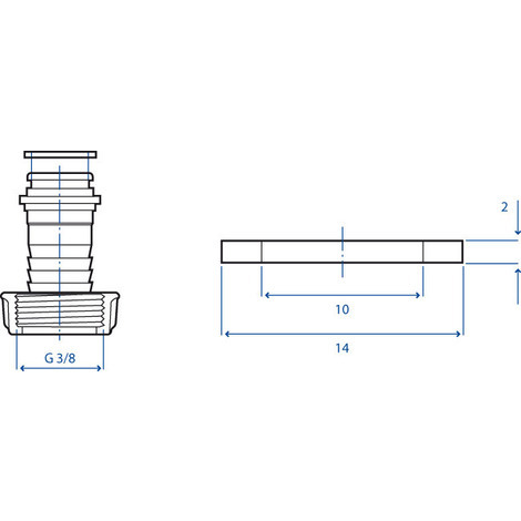 GUARNIZIONE PIANA  11,0X14,8X2  PZ.25